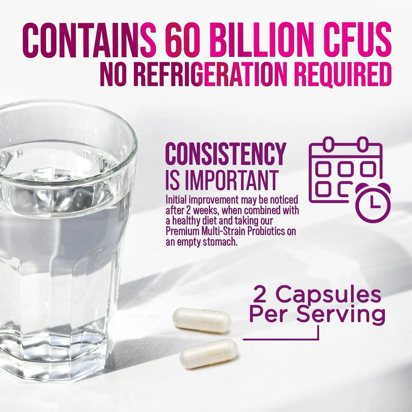 Probiotics 60 Billion CFU per Serving - 10 Strains + Prebiotics - Digestive Health, Gut & Immune Support - Supports Occasional Constipation, Gas & Bloating for Women & Men Shelf Stable - 180 Capsules
