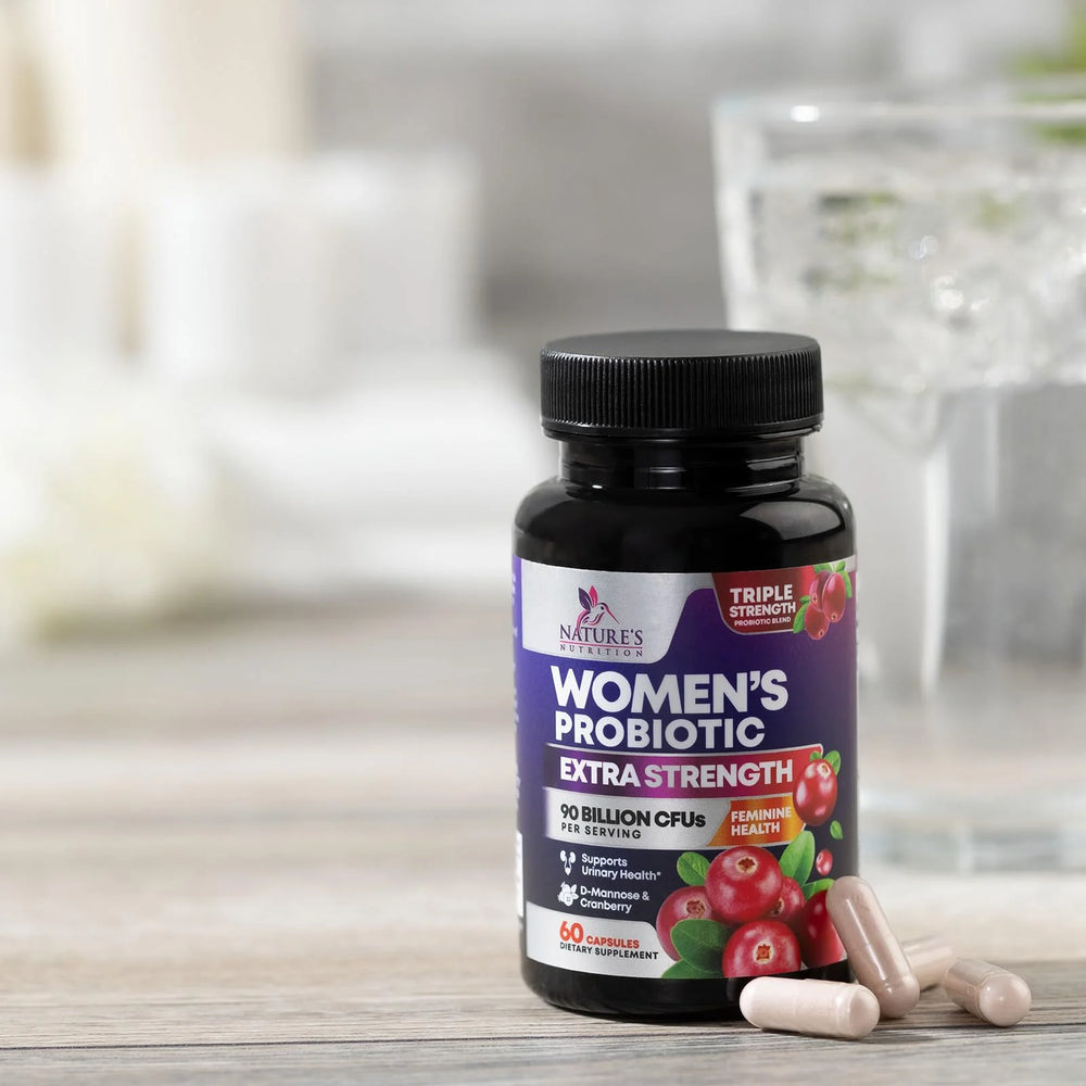 Probiotics for Women Digestive Health Support, 90 Billion CFU Women'S Probiotic, 16 Strains, Cranberry, Vaginal Probiotic with Prebiotics, PH, Immune, Urinary, & Feminine Health Support, 60 Capsules
