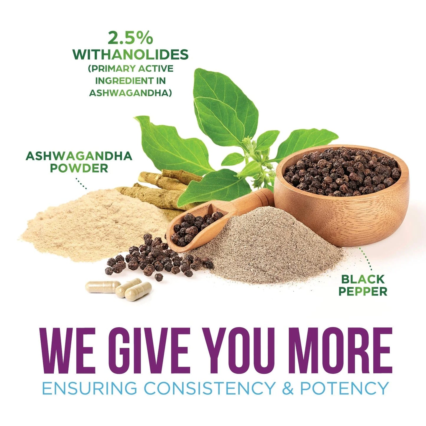 Organic Ashwagandha Extra Strength 1950 Mg - Ashwagandha Supplements for Women & Men, Antioxidant Support, Nature'S Vegan Ashwagandha Powder Organic, Non-Gmo & Gluten Free - 120 Capsules